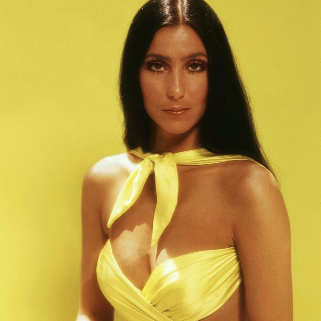 cher 70s sleek hairstyle